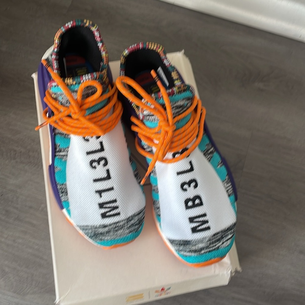 Pharrell nmd white green purple orange